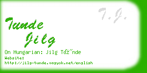 tunde jilg business card